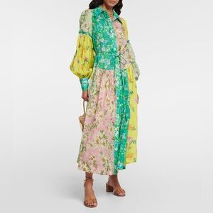 ALÉMAIS' 'Kenzie' MIDI Dress Floral Long Sleeve Size 6